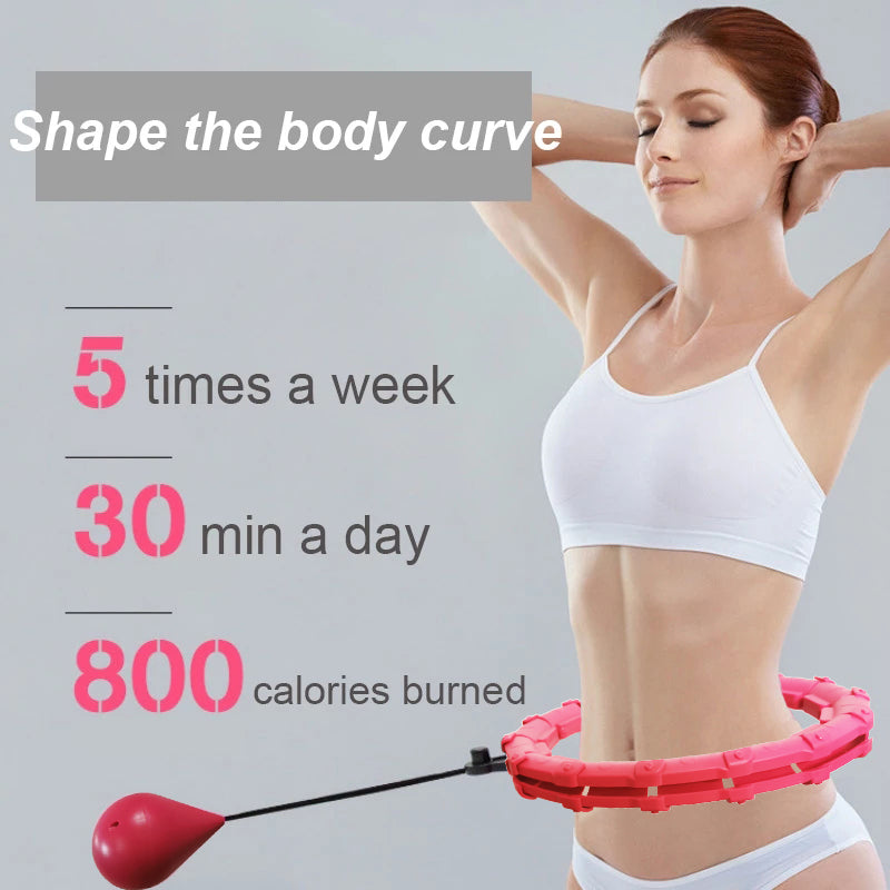 Adjustable Detachable Massage Fitness Hoop 28-sections-purple by HitMyNeed