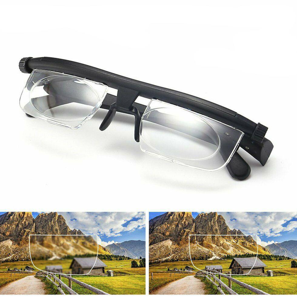 Adjustable Diopter Reading Glasses -3 to +6 TR90 Frame by HitMyNeed
