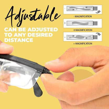 Adjustable Diopter Reading Glasses -3 to +6 TR90 Frame by HitMyNeed
