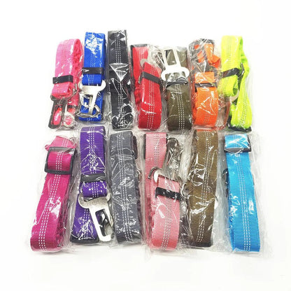 Adjustable Dog Car Safety Belt with Bungee by HitMyNeed