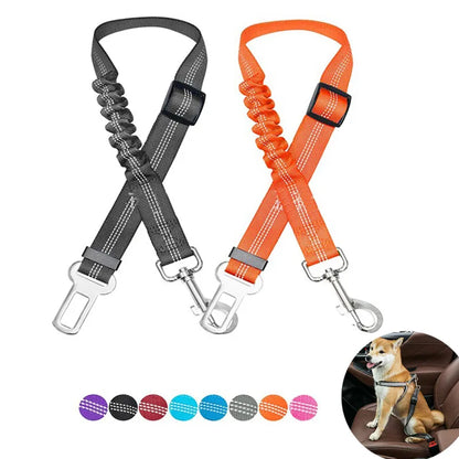 Adjustable Dog Car Safety Belt with Bungee by HitMyNeed