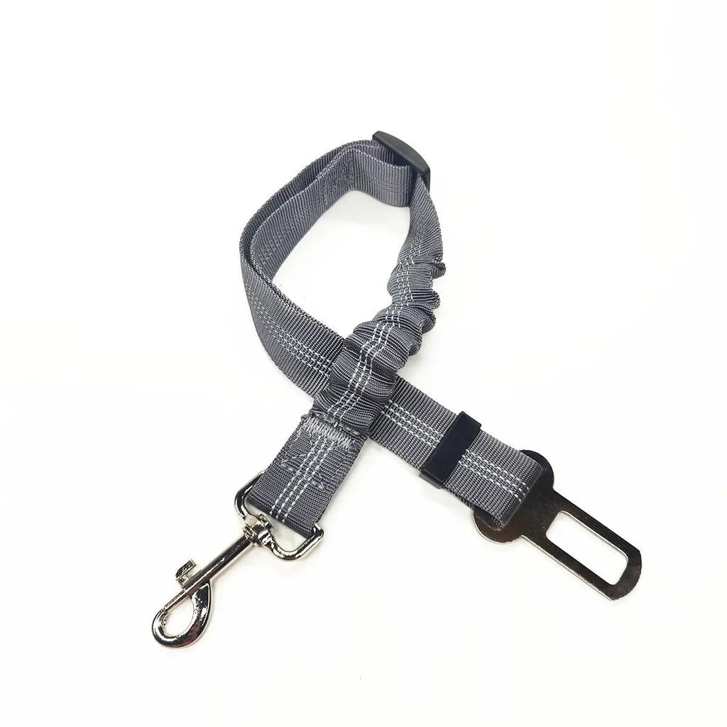 Adjustable Dog Car Safety Belt with Bungee gray by HitMyNeed