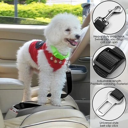 Adjustable Dog Car Seat Belt Safety Leash by HitMyNeed