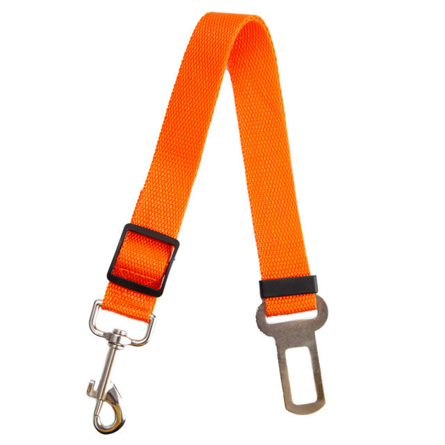 Adjustable Dog Car Seat Belt Safety Leash orange by HitMyNeed