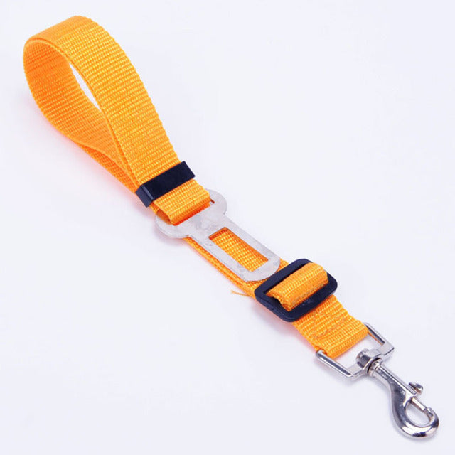 Adjustable Dog Car Seat Belt Safety Leash yellow by HitMyNeed