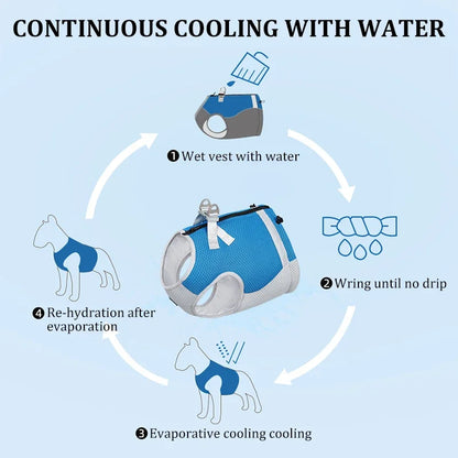 Adjustable Dog Cooling Vest and Harness by HitMyNeed