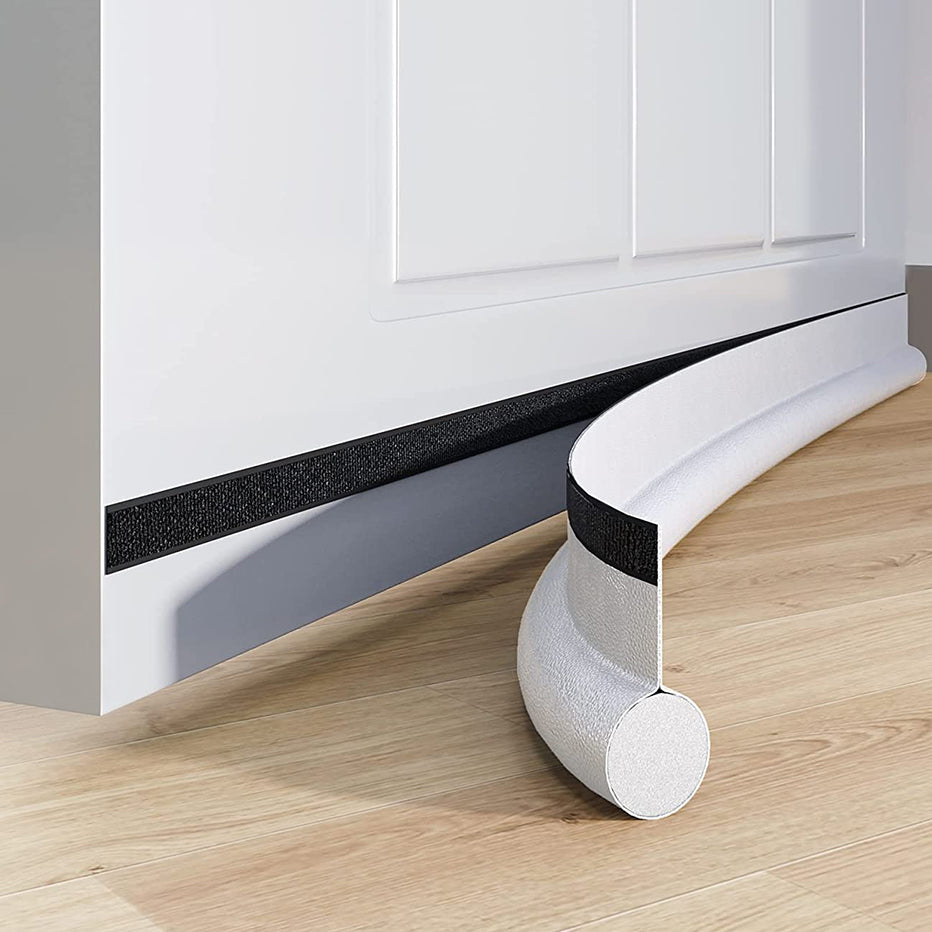 Adjustable Door Bottom Seal Strip Draft Stopper white by HitMyNeed