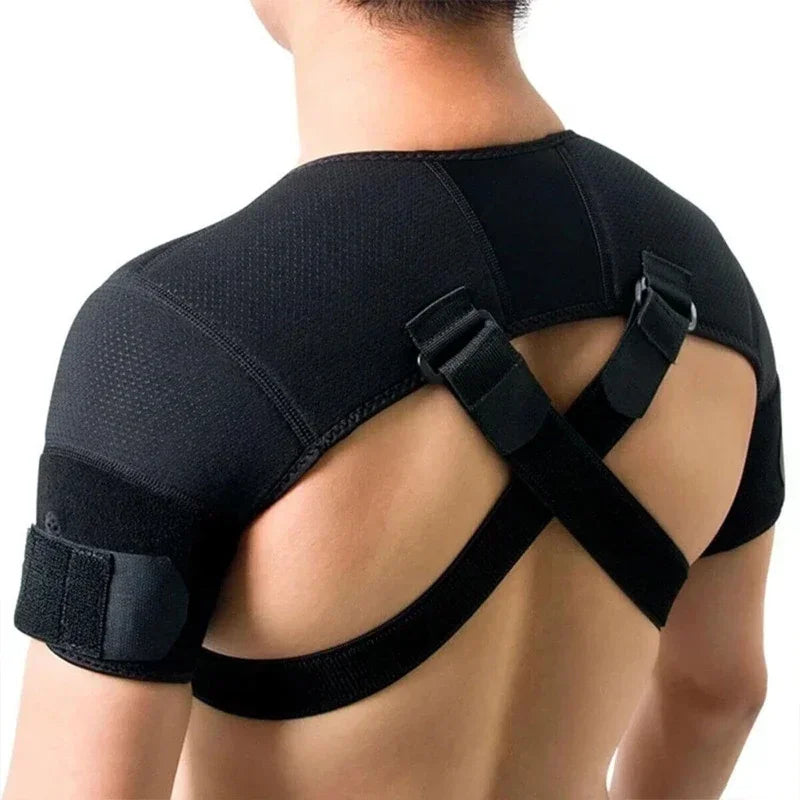 Adjustable Double Shoulder Brace for Sport & Back Support by HitMyNeed