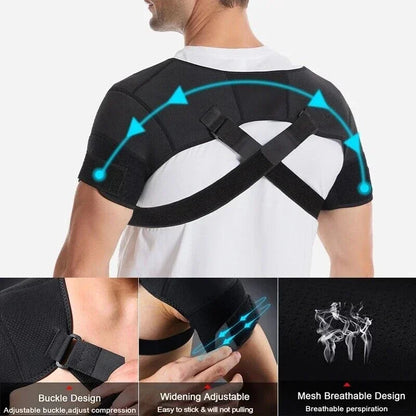 Adjustable Double Shoulder Brace for Sport & Back Support by HitMyNeed