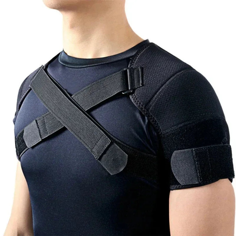 Adjustable Double Shoulder Brace for Sport & Back Support s-m by HitMyNeed