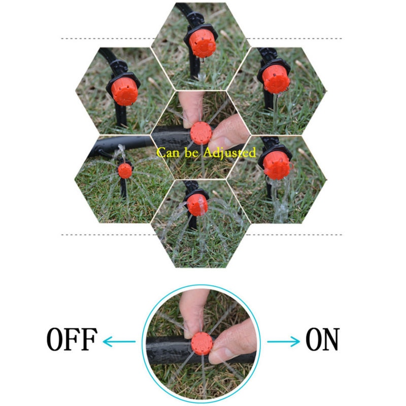 Adjustable Drip Irrigation Sprinkler Heads (100 Pcs) by HitMyNeed