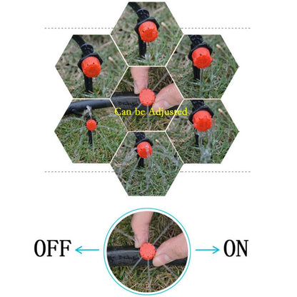 Adjustable Drip Irrigation Sprinkler Heads (100 Pcs) by HitMyNeed
