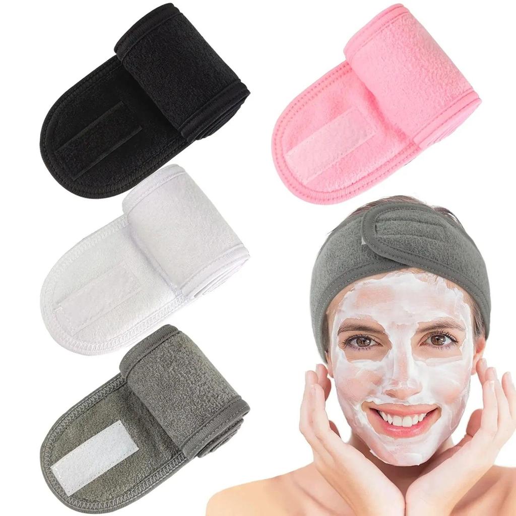 Adjustable Face Washing Headband with Magic Tape by HitMyNeed