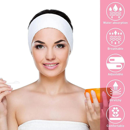 Adjustable Face Washing Headband with Magic Tape by HitMyNeed