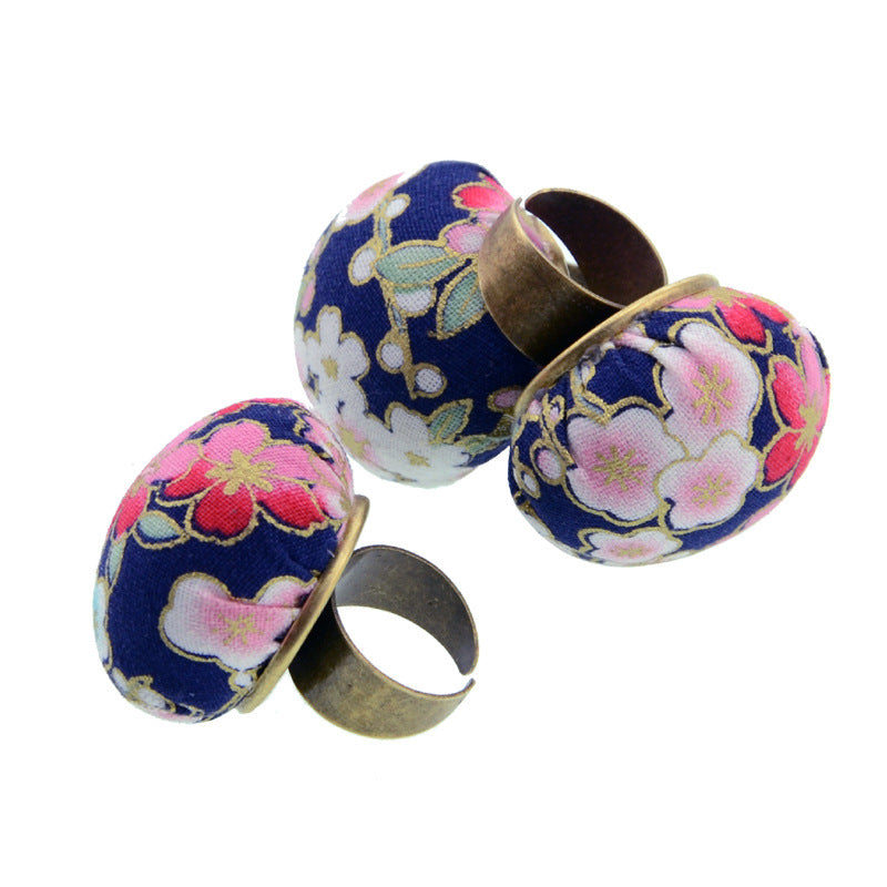 Adjustable Floral Pin Cushion Ring for Sewing by HitMyNeed