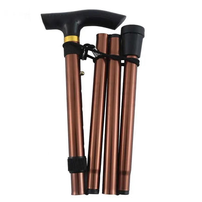 Adjustable Folding Aluminum Walking Stick 83-94cm dark-brown by HitMyNeed