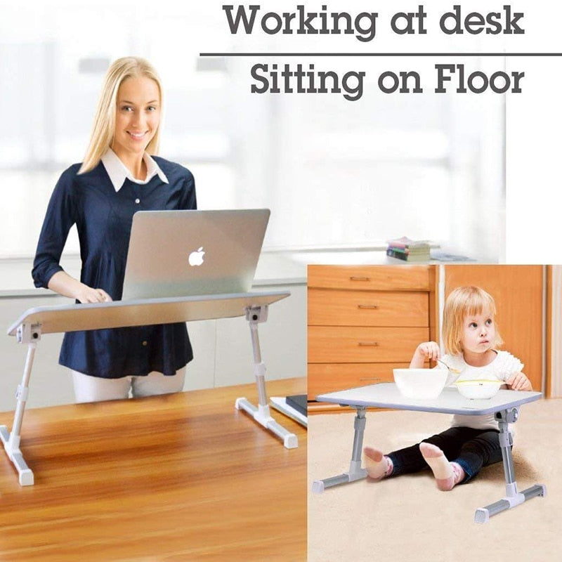 Adjustable Folding Laptop Desk with Wrist Rest by HitMyNeed