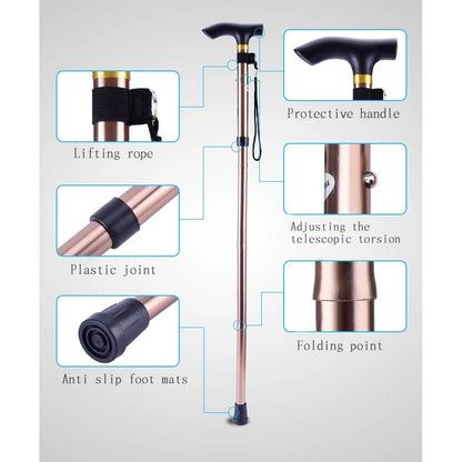 Adjustable Folding Trekking Pole for Hiking & Walking by HitMyNeed
