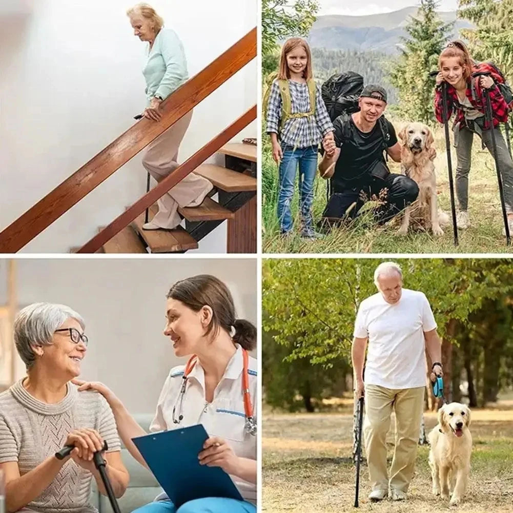 Adjustable Folding Trekking Pole for Hiking & Walking by HitMyNeed