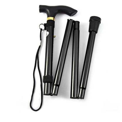 Adjustable Folding Trekking Pole for Hiking & Walking black by HitMyNeed