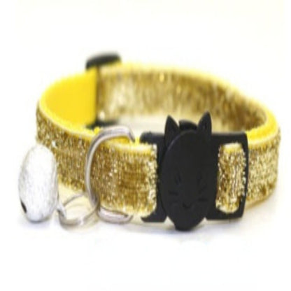 Adjustable Glitter Cat Collar with Bell by HitMyNeed