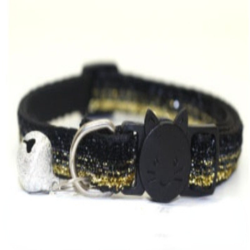 Adjustable Glitter Cat Collar with Bell by HitMyNeed