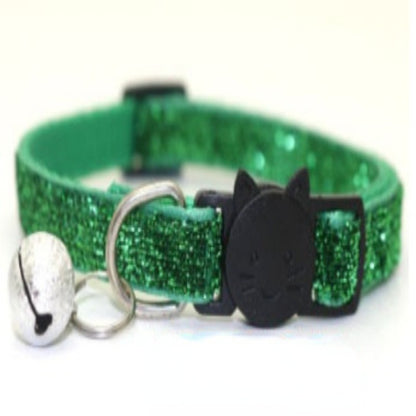 Adjustable Glitter Cat Collar with Bell by HitMyNeed