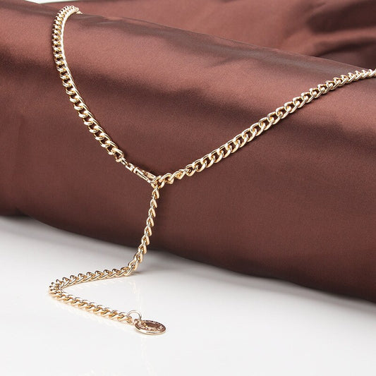 Adjustable Gold Metal Waist Chain Belt by HitMyNeed
