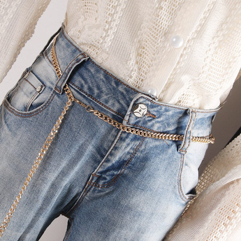 Adjustable Gold Metal Waist Chain Belt by HitMyNeed