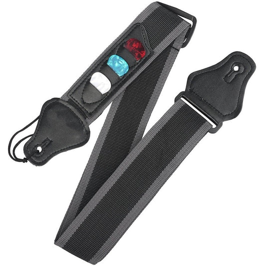 Adjustable Guitar Strap with Pick Holders by HitMyNeed