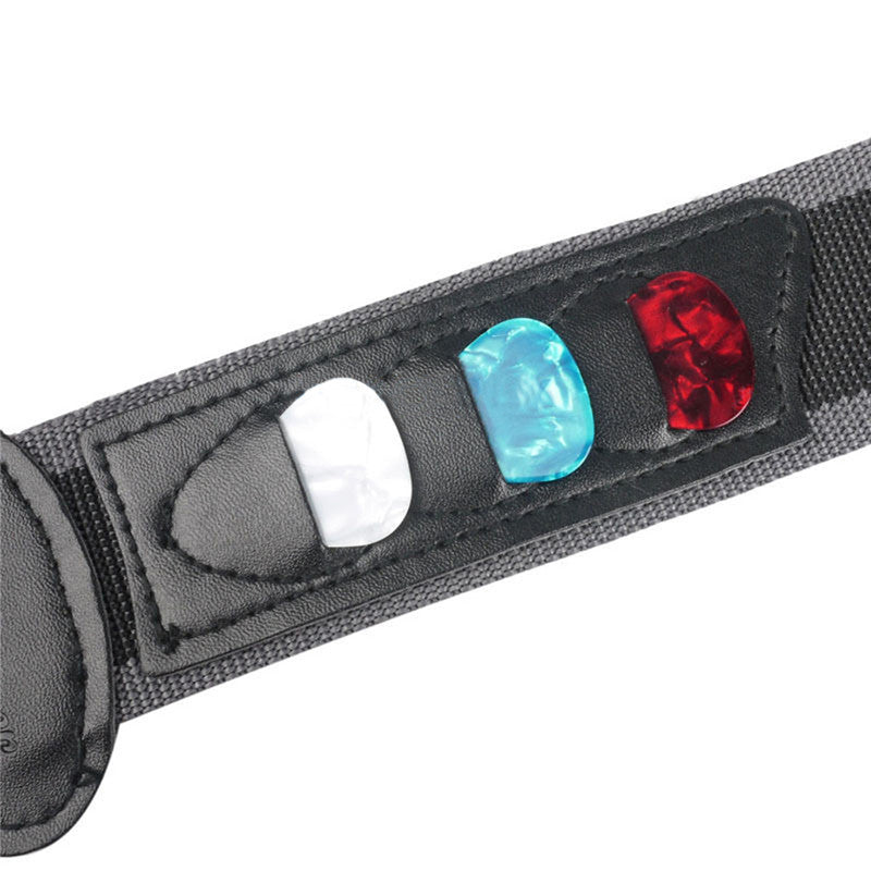 Adjustable Guitar Strap with Pick Holders by HitMyNeed