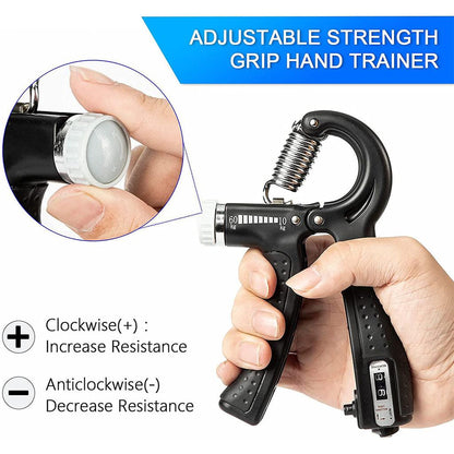 Adjustable Hand Grip Strengthener & Wrist Exerciser by HitMyNeed