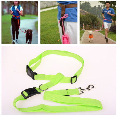 Adjustable Hands-Free Belt Dog Leash by HitMyNeed