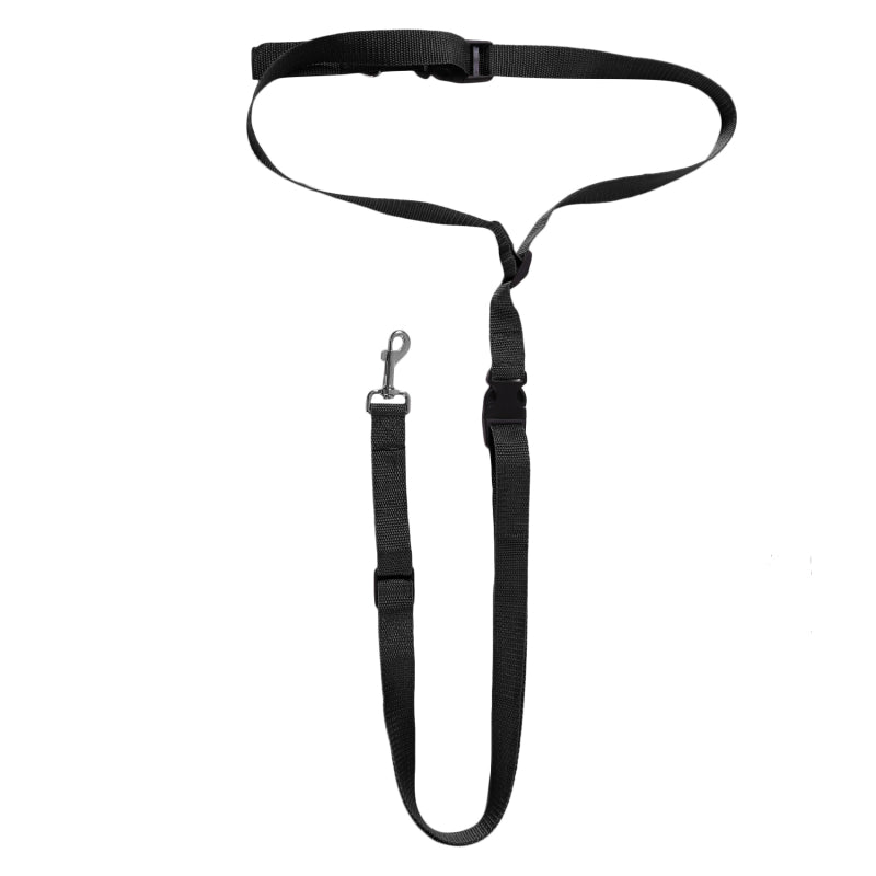 Adjustable Hands-Free Belt Dog Leash black by HitMyNeed