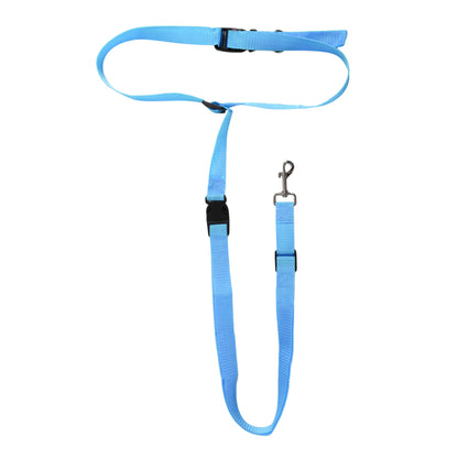 Adjustable Hands-Free Belt Dog Leash blue by HitMyNeed