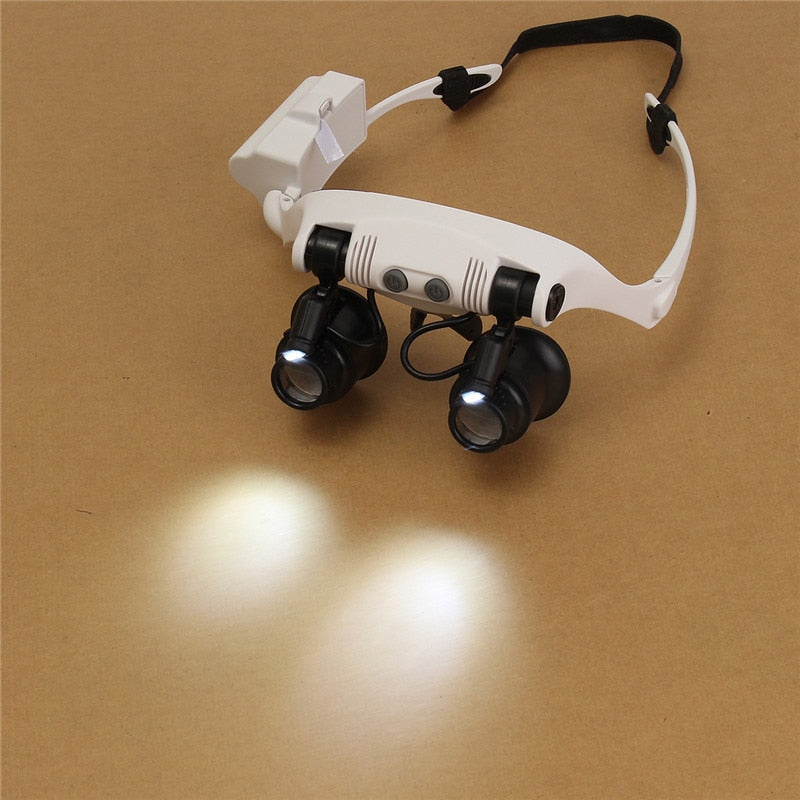Adjustable Headband Magnifying Glasses with 8 Lenses by HitMyNeed