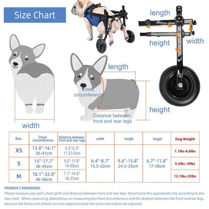 Adjustable Hind Leg Dog Wheelchair for Small Pets by HitMyNeed