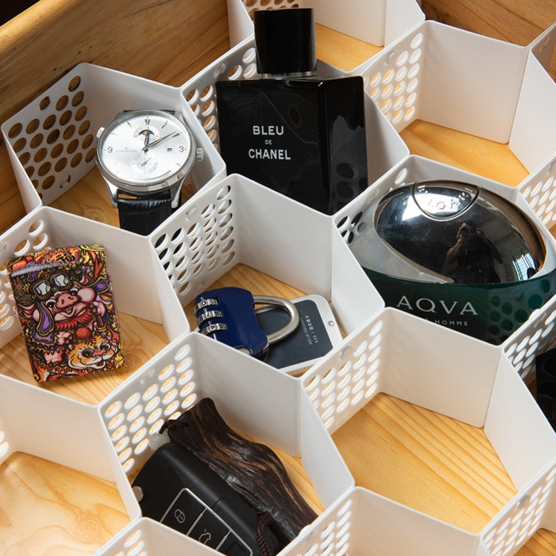 Adjustable Honeycomb Drawer Organizer 8-Piece Set by HitMyNeed