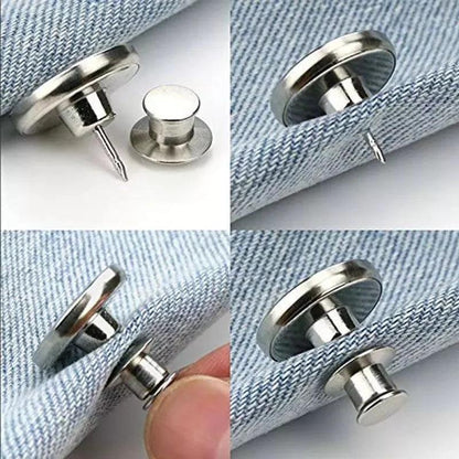 Adjustable Jeans Button Pins for Waistband Fixing by HitMyNeed