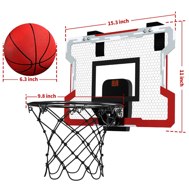Adjustable Kids Basketball Hoop with 3 Mini Balls by HitMyNeed