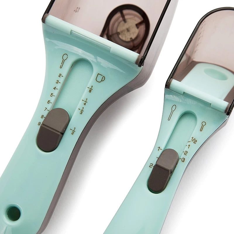 Adjustable Kitchen Measuring Spoons Set (2 Pieces) by HitMyNeed