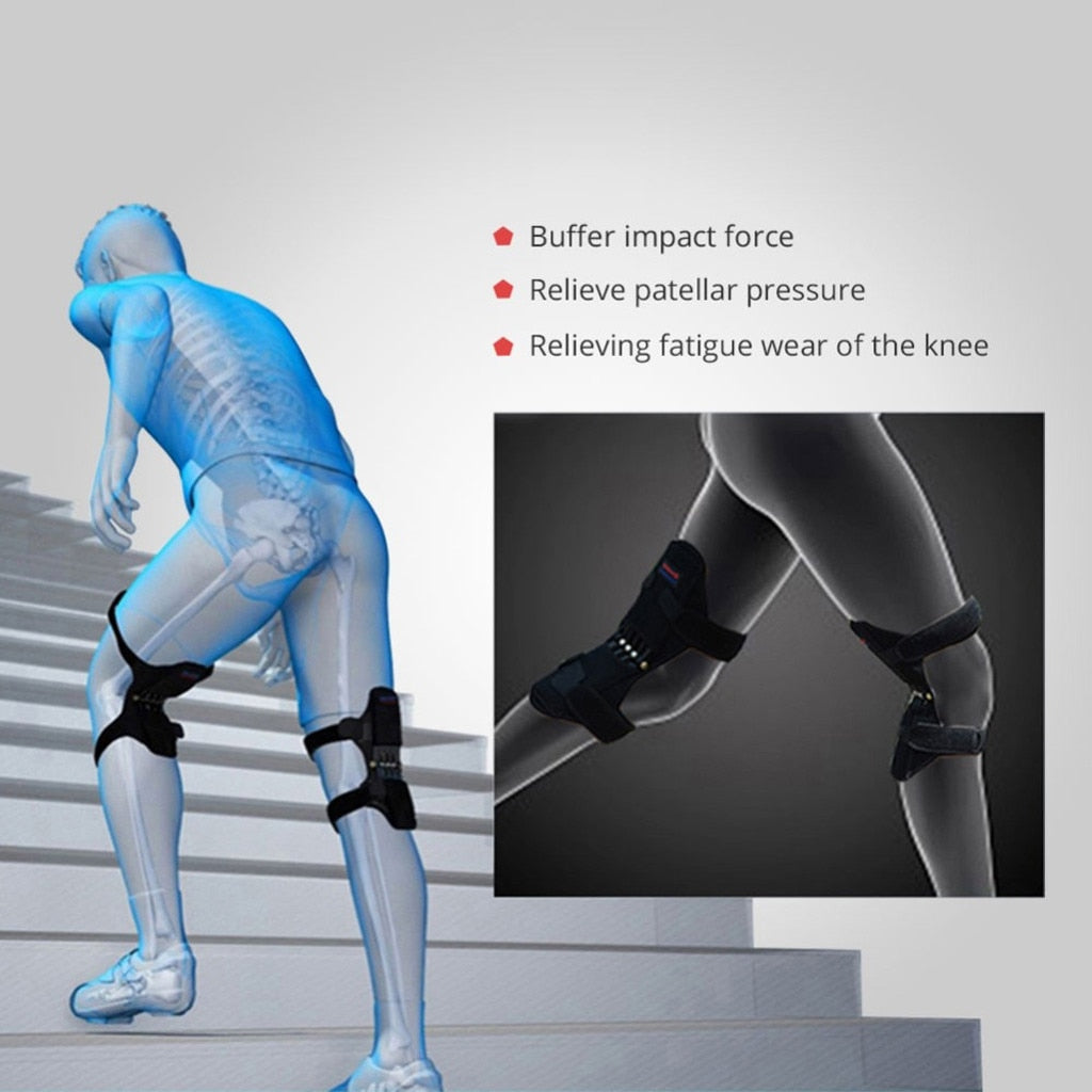 Adjustable Knee Support Wraps with Spring Assist by HitMyNeed