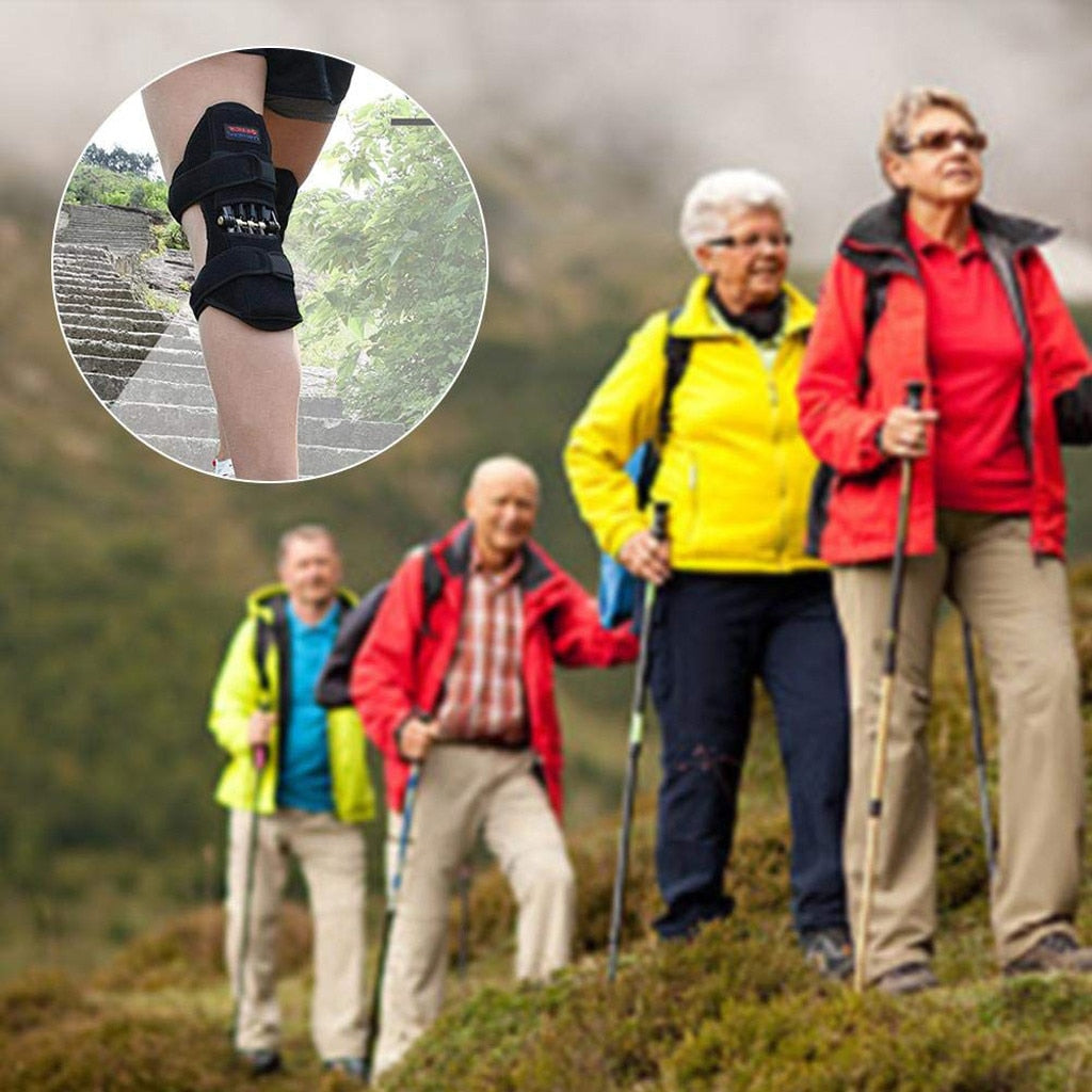 Adjustable Knee Support Wraps with Spring Assist by HitMyNeed