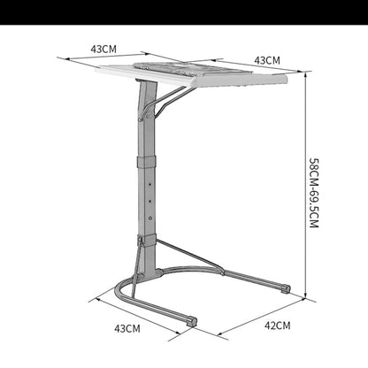 Adjustable Laptop Desk Table with 20kg Load Capacity by HitMyNeed