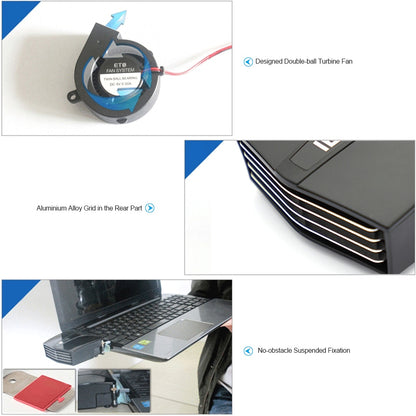 Adjustable Laptop Fan Heatsink with 13-Speed Control by HitMyNeed