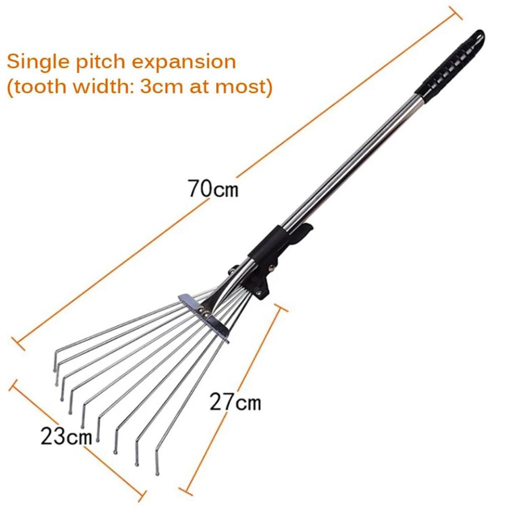 Adjustable Leaf Rake with Telescopic Head by HitMyNeed
