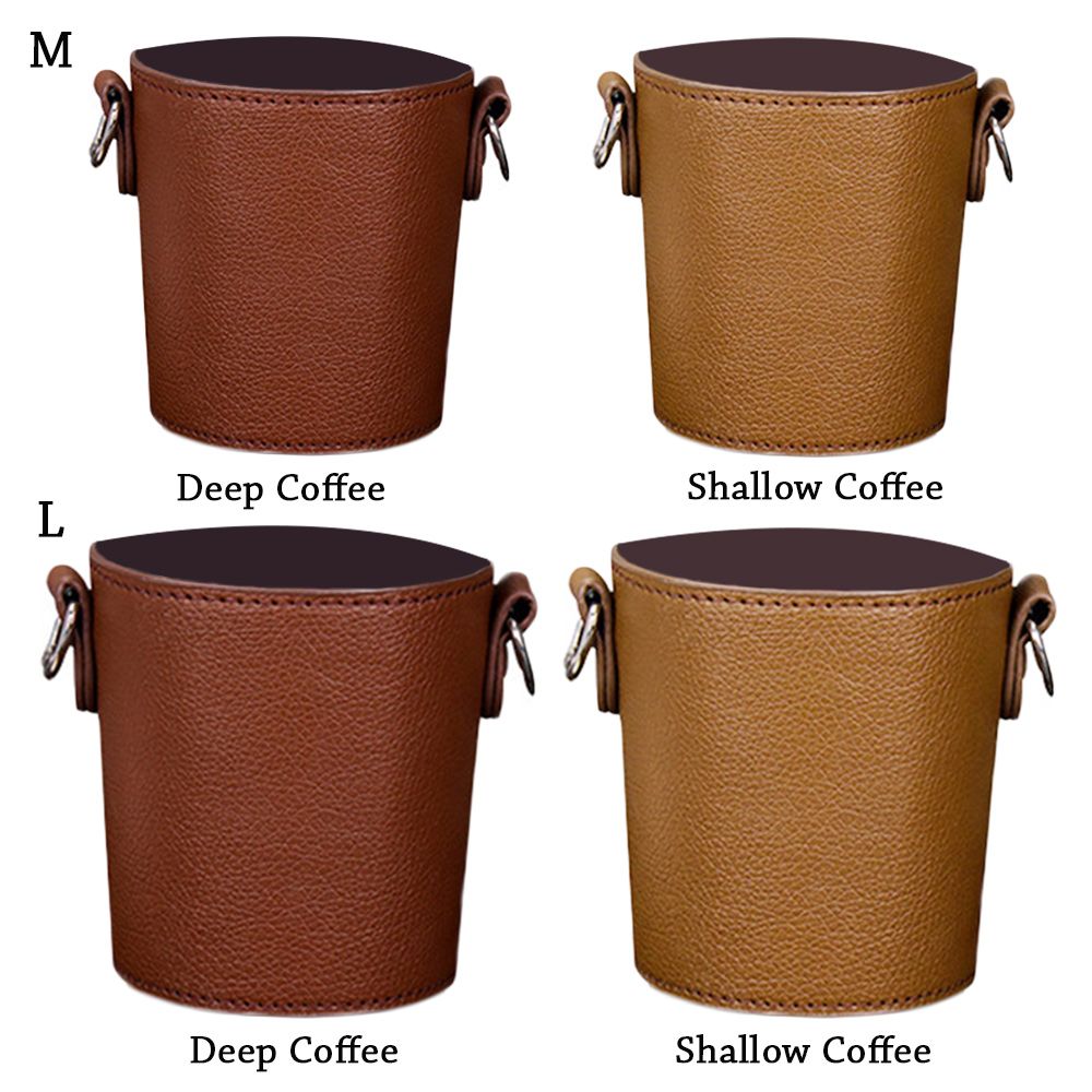 Adjustable Leather Coffee Sleeve with Strap by HitMyNeed