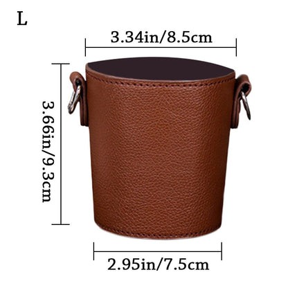 Adjustable Leather Coffee Sleeve with Strap l-shallow-coffee by HitMyNeed