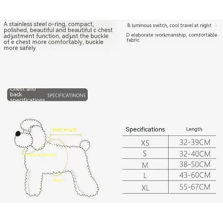 Adjustable LED No-Pull Dog Harness for Night Safety by HitMyNeed