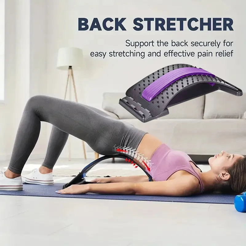 Adjustable Lumbar Back Stretcher with Acupressure Points by HitMyNeed